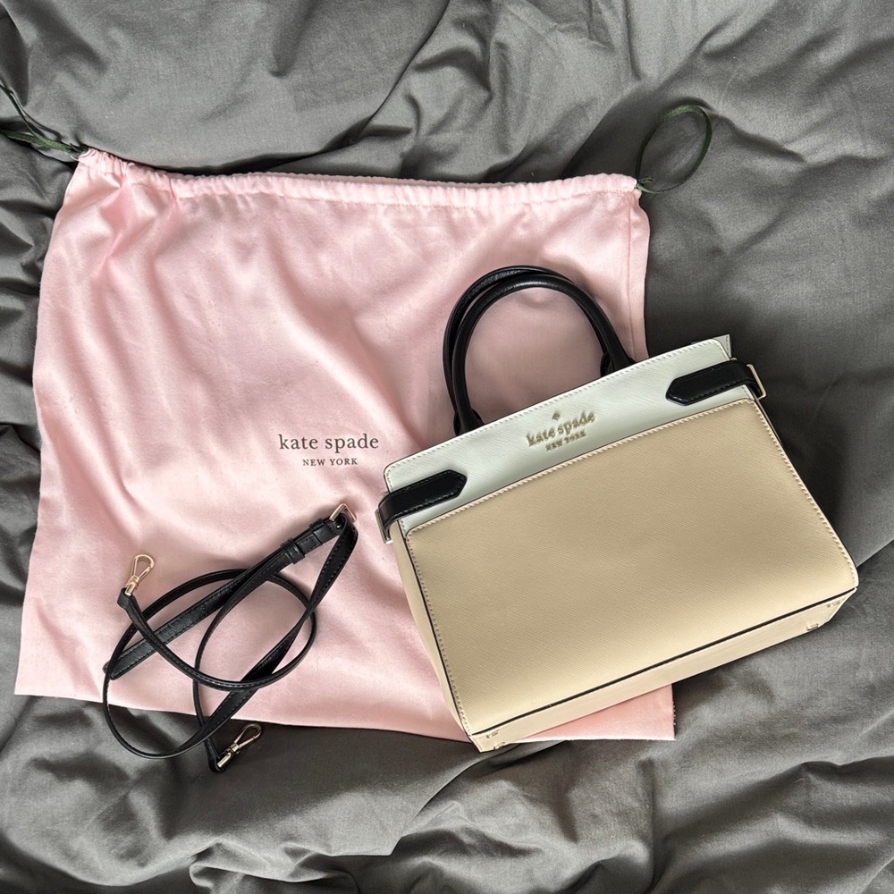 Kate Spade Cream and Black Satchel